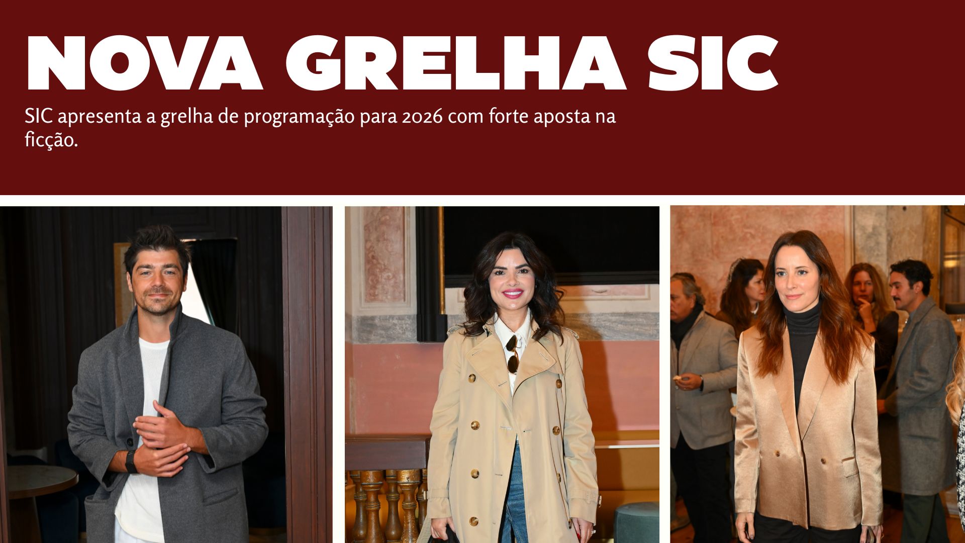 SIC apresenta a grelha de programação para 2026 com forte aposta na ficção