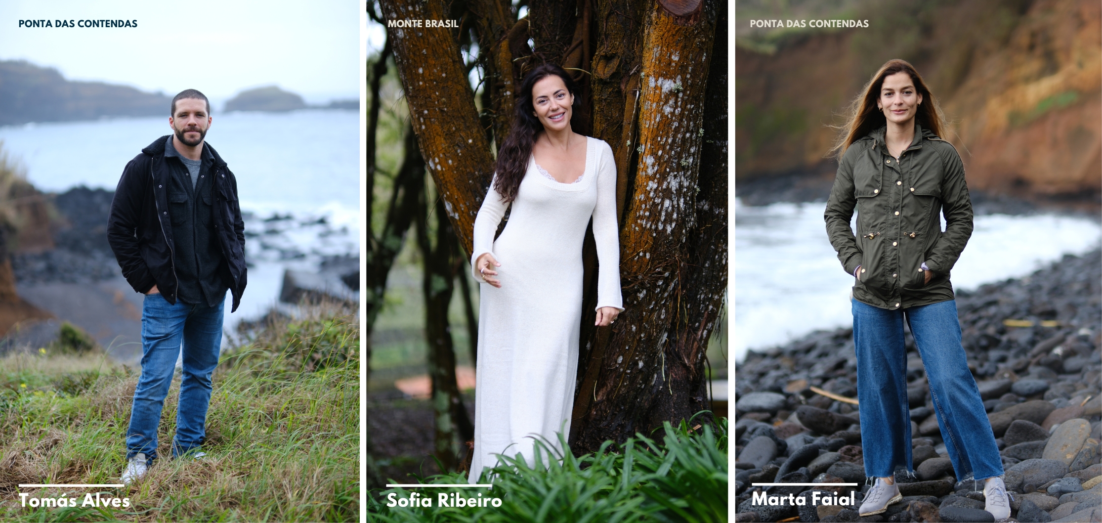 Elenco de SENHORA DO MAR explora cenários na ilha Terceira