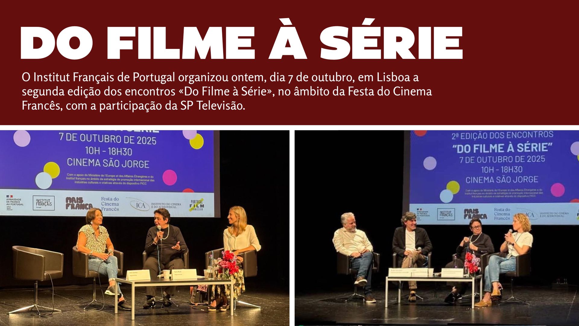 SP Televisão presente nos encontros “Do Filme à Série”