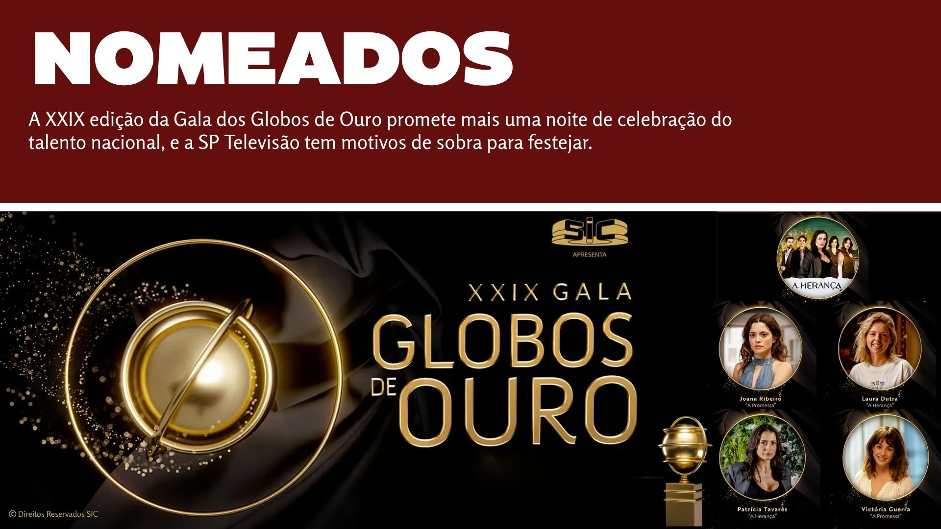 Globos de Ouro 2025: Produções da SP Televisão brilham nas nomeações na categoria de Ficção