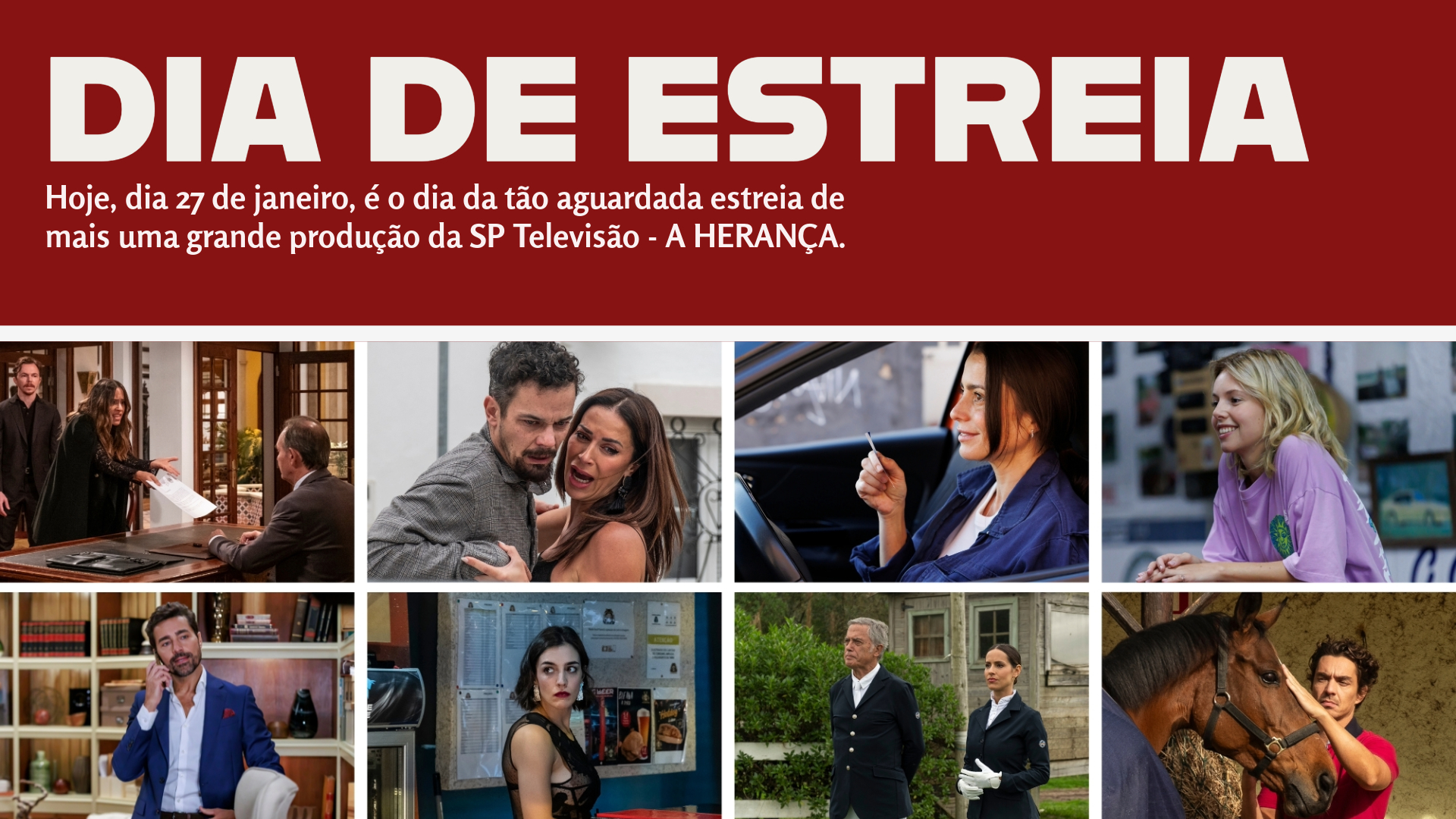 Hoje é a grande estreia de A HERANÇA!