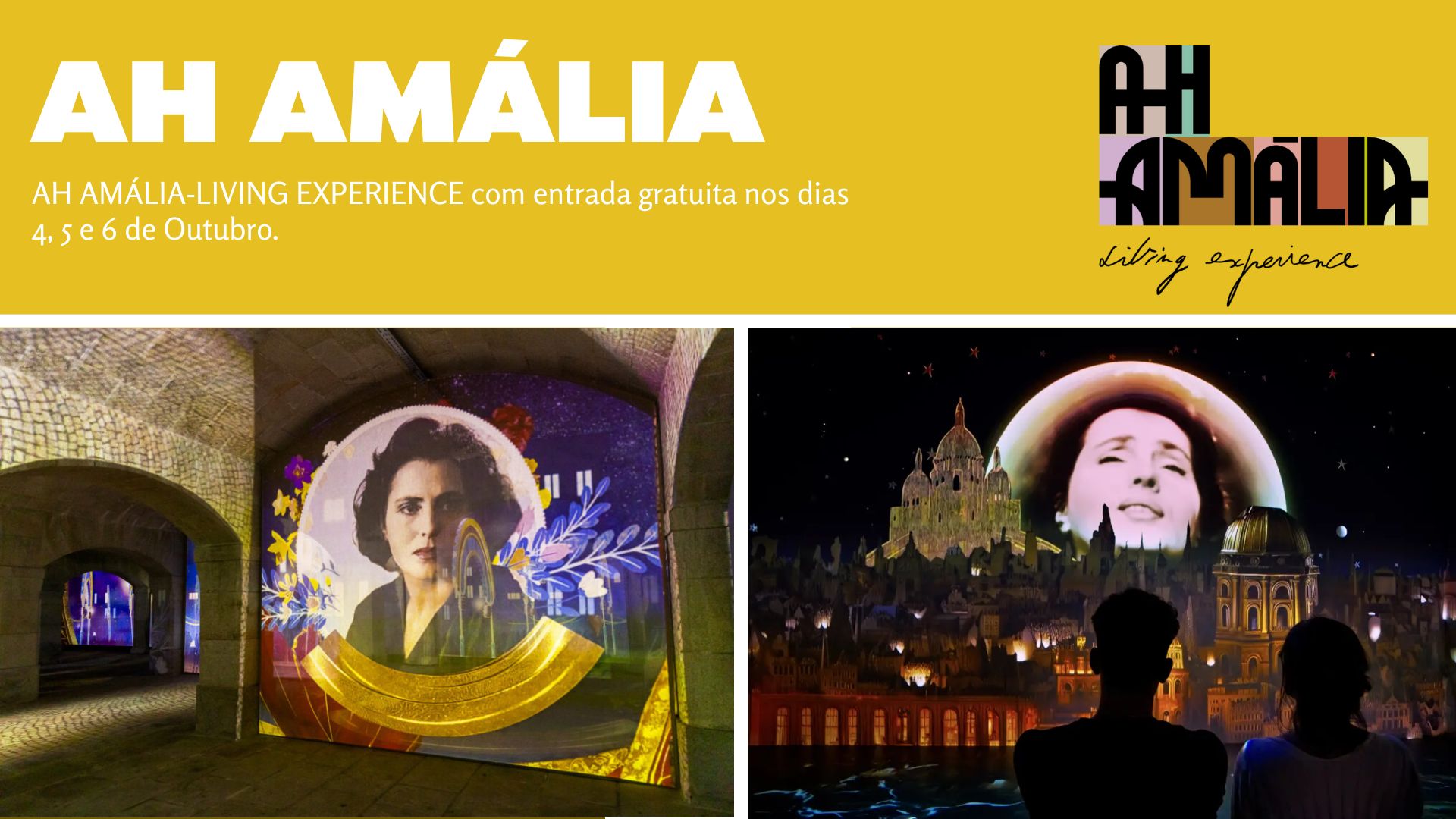 AH AMÁLIA-LIVING EXPERIENCE com entrada gratuita nos dias 4, 5 e 6 de Outubro