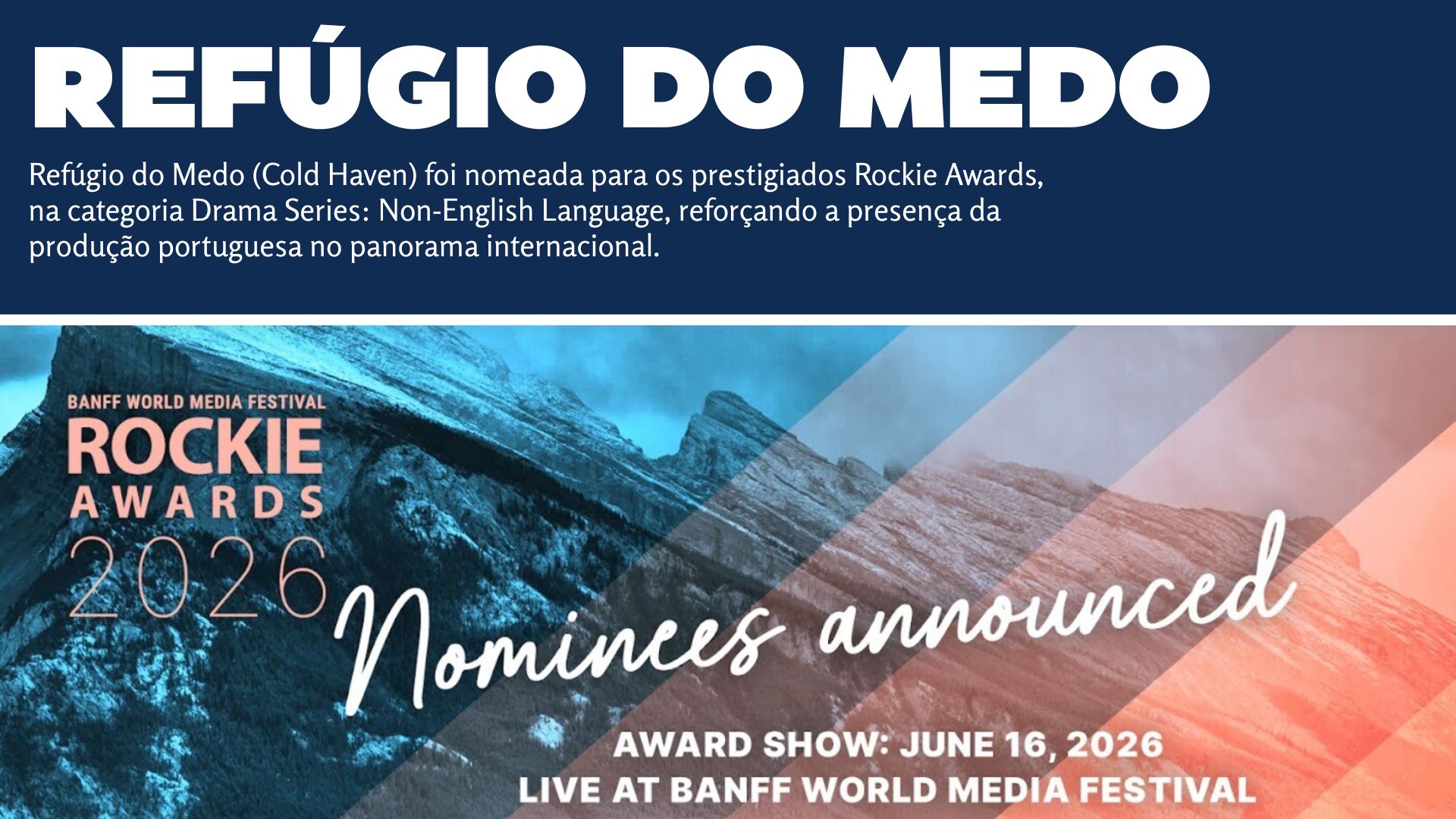 Refúgio do Medo (Cold Haven) nomeada para os Rockie Awards 2026